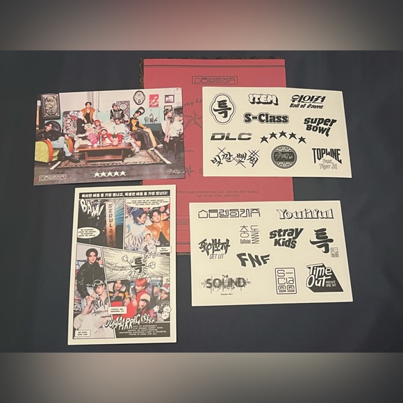 Straykids 5 Star Album Mini Posters + Stickers - Picture 1 of 2
